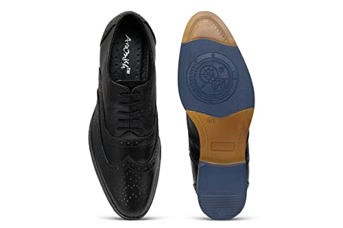 Image of ARAMISH Men Genuine Leather Formal Brogue Shoe