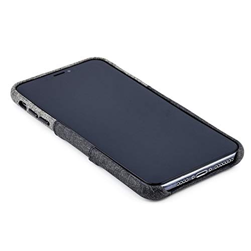 Dockem Iphone Xs Max Wallet Case: Built-In Metal Plate For Magnetic Mounting & 2 Credit Card Holder Slots (6.5" Luxe M2 Synthetic Leather, Black & Grey) #TOP6