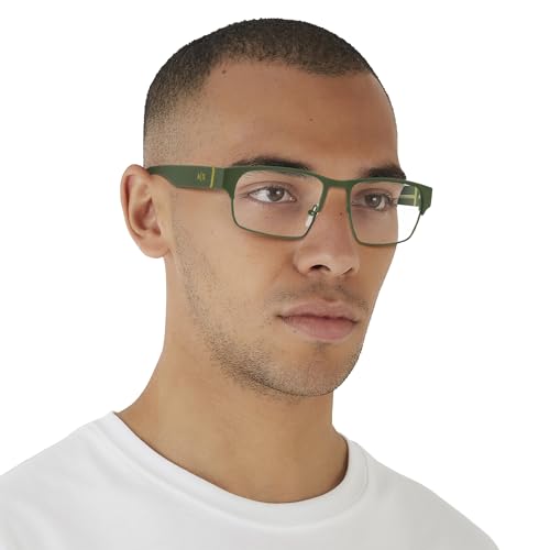 Image of Armani Exchange mens Ax1059 Rectangular Prescription Eyewear Frames