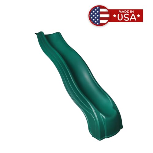 Swing-N-Slide WS 8200 Apex Wave Slide 8 Foot Long Plastic Outdoor Wave Slide for 4' Swing Set Decks, Green - Image 7