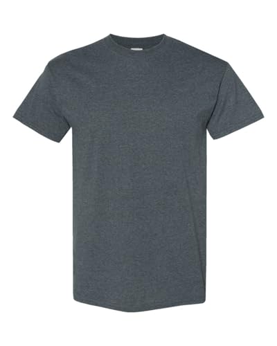 T-shirt en coton Gildan G200 adulte gris foncé XL haut col rond