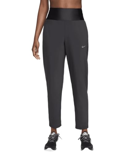 Nike Women's Swift Dri-FIT Mid-Rise Running Pants, Black, XL