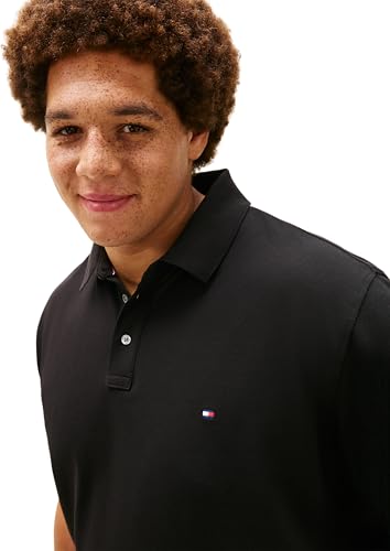 Tommy Hilfiger Herren Poloshirt Kurzarm Regular Fit, Schwarz (Black), 2XL – Ansicht 4