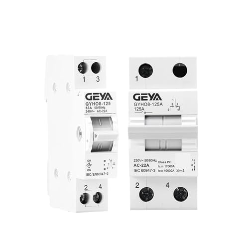 Interruptor de transferencia manual ATS GYHO8 AC Din Rail con enclavamiento 1P 125A