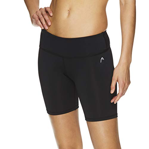 HEAD Women's Compression Workout Shorts - High Waisted Performance Gym & Running Short