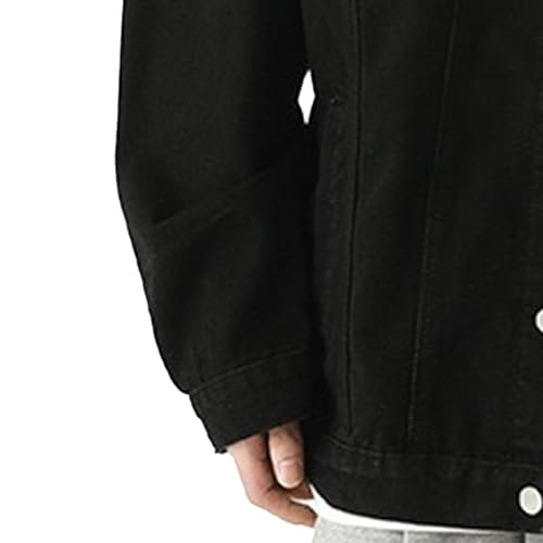 Chaqueta jean para hombre estilo clásico negro miniatura 6