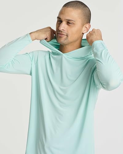 Real Essentials 3 Pack: Men's UPF 50+ Sun Protection Lightweight Long Sleeve Hoodie Shirt Fishing (Available in Big & Tall)2