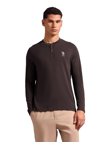 Image of U.S. POLO ASSN. Men Comfort Fit Heathered Cotton I655 Regular Fit T-Shirt - Pack of 1