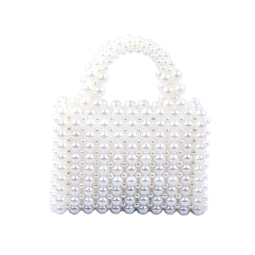 SHESRA Luxury Pearl Purses Shoulder Bag for Women Pearl Bag Handmade Bags Women's Crossbody Beaded Clutch Evening Bag Wedding Party Bridal Party Gifts 99