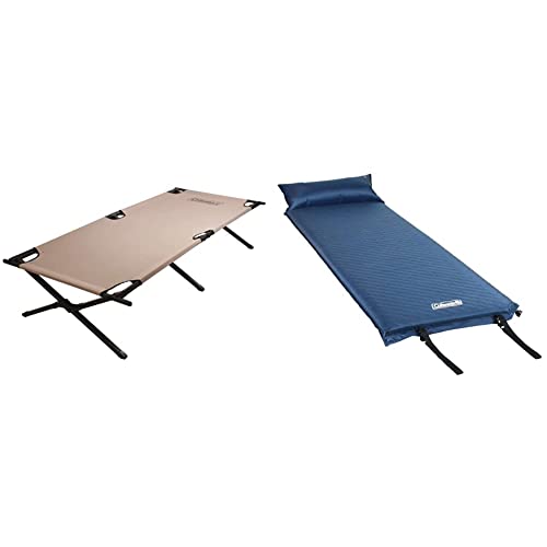 Coleman 765353 Trailhead Ii Military Style Camping Cot & Self-Inflating Camping Pad With Pillow , Blue #TOP3