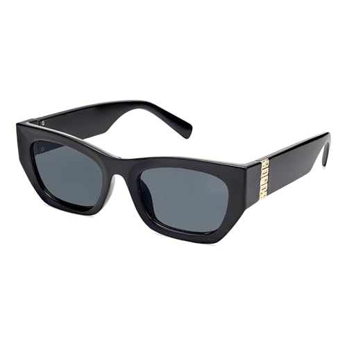 SOJOS Trendy Rectangle Cateye Sunglasses Womens Mens UV400 Fashion Chic Chunky Shades SJ22962