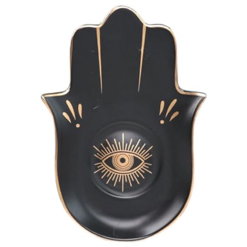 DEARMAMY 1 Pc Plateau à Bijoux Vide-poche Noir Étalon Bol Porte-clés Valet Afficher La Commode Tiroir Décor Couvercle Plateaux Plateau Cosmétique Commode...