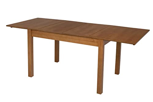 Mesa de Jantar Retrátil/Extensível em Madeira e MDF Euro Meu Móvel de Madeira - Nozes