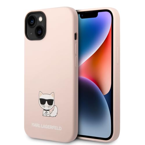 Karl Lagerfeld KLHCP14MSLCTPI Coque Rigide en Silicone pour iPhone 14 Plus 6,7" Rose Clair