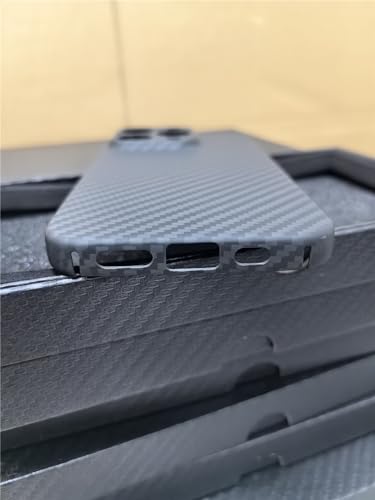 Ultra Thin Aramid Carbon Fiber Case for Apple iPhone 15 pro max, Camera Full Cover Protection (for iphon15 pro max) Black