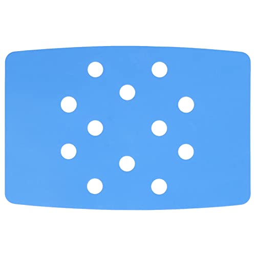 Coussin de Tabouret de Douche, Pâte de Coussin de Chaise de Douche Fixe Garder au Chaud Conception de Perforation EVA Couverture de Tabouret de Siège de Bain Portable Bleu, Tapis de Bain Cover