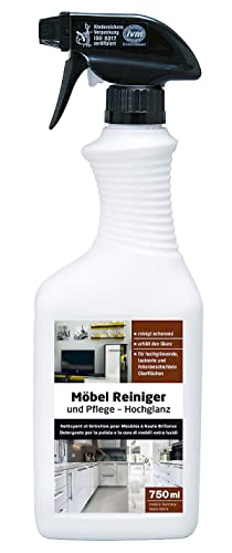 Glutoclean Nettoyant Porte et Façade Haute Brillance I Nettoie, Maintient la Brillance I Pour Meubles Laqués et Recouverts d’un Film & Surfaces de Cuisine