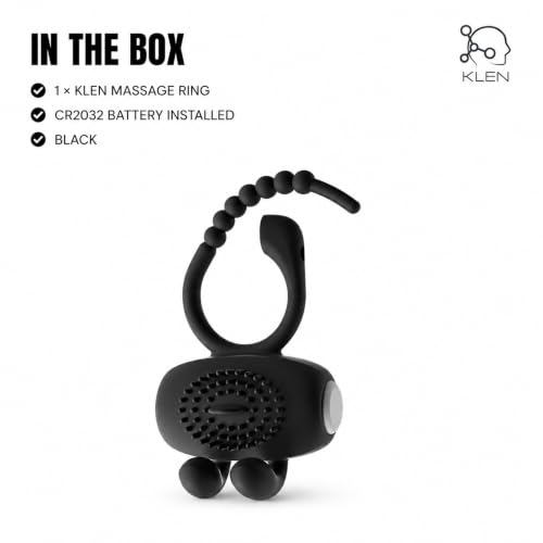 Image of KLEN Body Massager Machine Personal For Men, Battery Operated Ring, Black