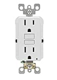 Leviton N7599-W 15-Amp 125-Volt SmartLock Pro Slim Non-Tamper-Resistant Duplex GFCI Receptacle, White