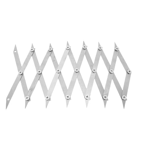 Hiraith 7 Point Center Finder, Accurate Scribing Tool for Woodworking Welding, Equidistant Measuring Layout Tool with Expandable Design, Stainless Steel,16.5cm