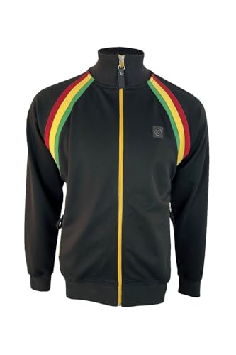 Survêtement rasta zippé avec bandes raglan veste sport homme XL confort