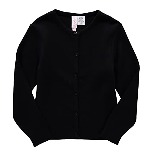 Image of Girls Long Sleeve Button Front Cotton Soft Knit Cardigan Sweater