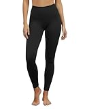 FlexVie High Waist Leggins Damen für Sport Yoga Alltag, Weiche Damen Leggings Weiß & Bunt, Shape Leggings Damen schwarz L XL