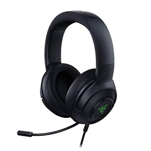 Razer Kraken X Fone de ouvido USB ultraleve para jogos: som surround 7.1 – moldura leve – iluminação com logotipo verde