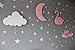 Cloud Shelf for Kids Room, Cloud Shelves for Nursery Decor (Pink)