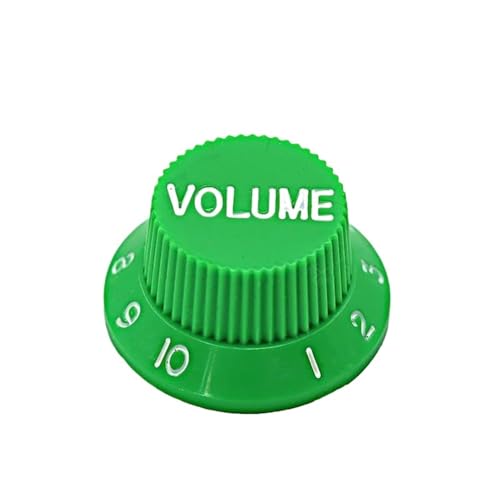 ギターパーツアクセサリー エレキギターベース音量調節ノブキャップギアスイッチ素材アクセサリー(VOLUNE,Green)