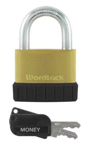WordLock PL-122-A1 Padlock MatchKey 40mm Brass, Assorted Colors