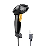 Evnvn USB Wired 1D 2D Barcode Scanner, CCD QR PDF417 Data Matrix Screen Image Scanning Handheld Bar Code Reader with Auto-Sensing Scan for Warehouse, Bookstore, Express