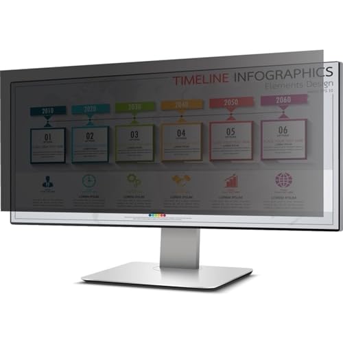 Rocstor Privacyview™ Premium Privacy Filter For 34 Widescreen Landscape Monitor - For 34 Monitor/display - 21:9 Aspect Ratio - Glossy / Matte - Unframed - Anti-glare - Comparable