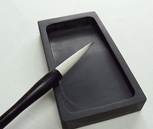 Easyou Chinese Calligraphy Natural Stone(Luowen Stone) She Ink Stone 5" #TOP2