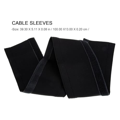 LALAFINA Flexible Neoprene Cable Wrap Organizador de Cables para Escritorio y Centro de Entretenimiento Protector de Alta Elasticidad para Gestión y Almacenamiento de Cables Negro miniatura 5