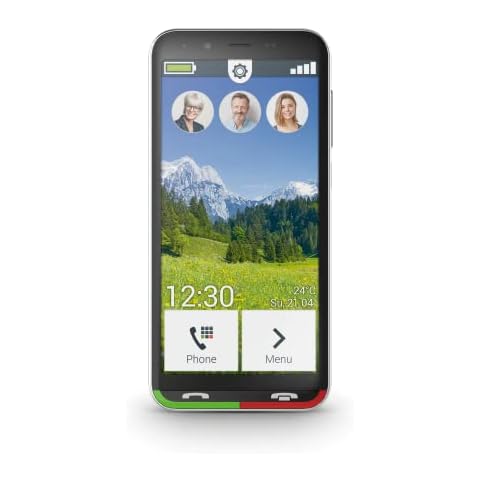 Emporia SUPEREASY | Mobile phone for Seniors 4G VoLTE |Unlocked Smartphone for Seniors | Mobile phone with Emergency button | 5 inch Screen| Android 10 - official UK and Ireland version Cover