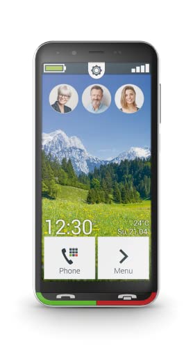 Emporia SUPEREASY | Handy für Senioren 4G Volte | entsperrtes Smartphone für Senioren | Handy mit Notfallknopf | 5 Zoll Bildschirm | Android 10 - offizielle UK- und Irland-Version