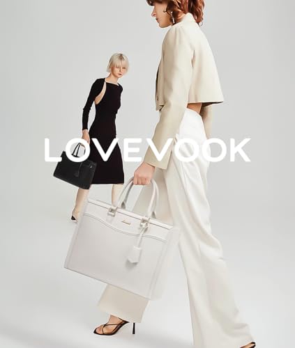 Image of LOVEVOOK Laptop Tote Bag for Women, Office Work Bag Briefcase fit for Laptop, Large Capacity Teacher Bag Handbag