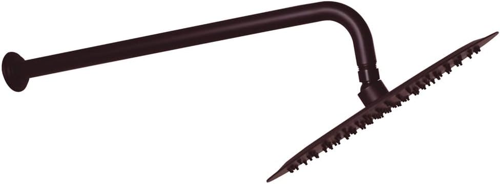 12" Oil Rubbed Bronze Rain Shower Head with Wall Mount Arm