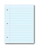 School Specialty 087154 3-Hole Punched Notebook Filler Paper, 8 1/2