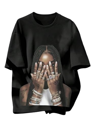 Girl's Oversized Tshirts Graphic Tees Crew Neck Short Sleeve Vintage T Shirt Tops