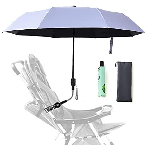 Sombrilla for cochecito de bebé con abrazadera ajustable, clip de protección UV en cochecito de paraguas for niños pequeños 1-3 cochecito sombrilla parasol for carrito, silla de playa ( Color : Purple