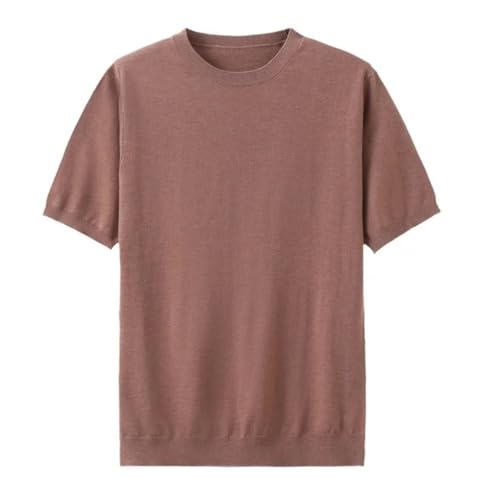 Men's Pullover Sweaters Crew Neck Short Sleeve Breathable Casual Loose Thin Knitted Sweater2