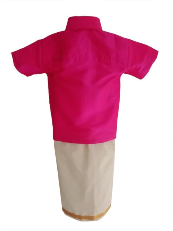 Boys Silk Cotton Traditional Dhoti & Shirt Set