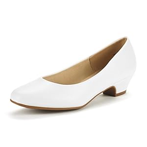 DREAM PAIRS Women’s Mila Low Chunky Heel Pump Shoes