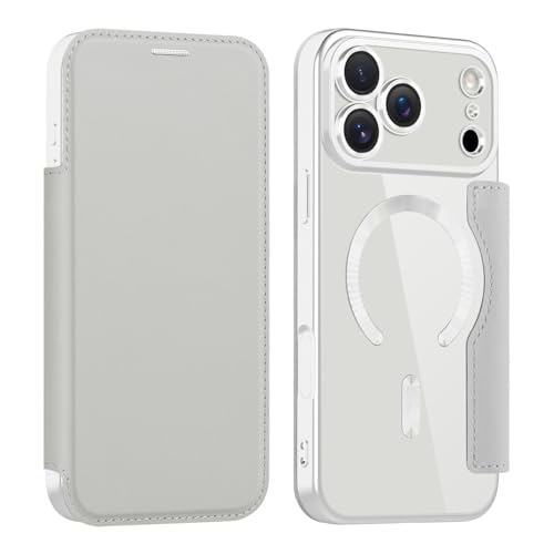 Étui iPhone 16 gris magnétique pour protéger l'écran et le dos des rayures