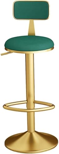 DZYHFCO Taburetes de bar giratorios para desayuno, taburetes de bar ajustables, taburetes de comedor para isla de cocina (verde)