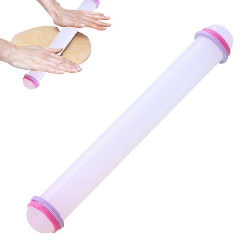 9 Inch Fondant Rolling Pin, Non-Stick Sugarcraft Rolling Pin, Rolling Pin for Baking, Adjustable Rolling Pin Round Ends Design for Rolling Fondant Dough Pie Crust at Home Kitchen