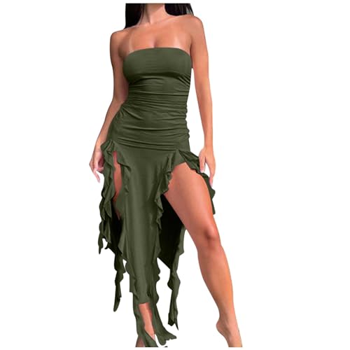 Amazon.com: Oplxuo Sexy Tube Top Dress for Women Strapless
