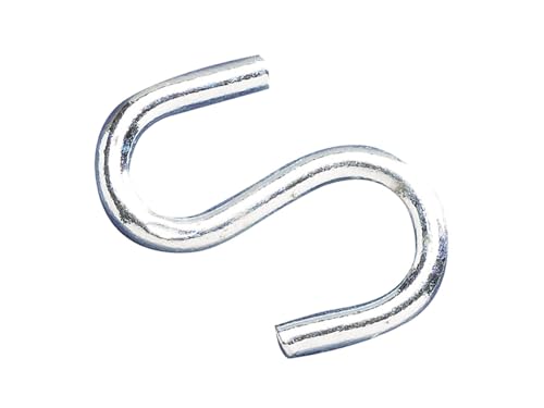 Faithfull CHSH5010 5mm S Hooks Galvanised (Pack of 10)